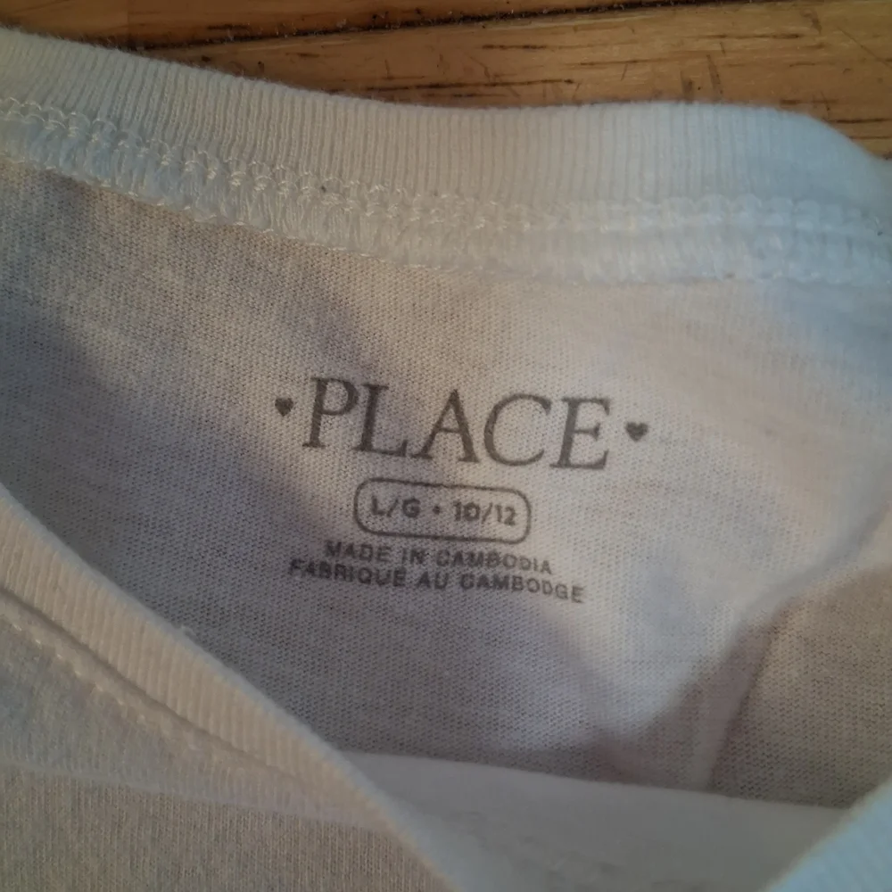 The Children's Place Girls White Long Sleeve Tee with Colorful Icons Size Large